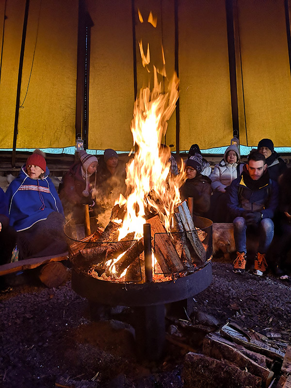 Rentiere füttern in Tromsø